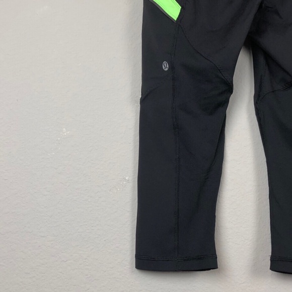 LULULEMON CROP LEGGING COLOR BLOCK 4 - Picture 3 of 5